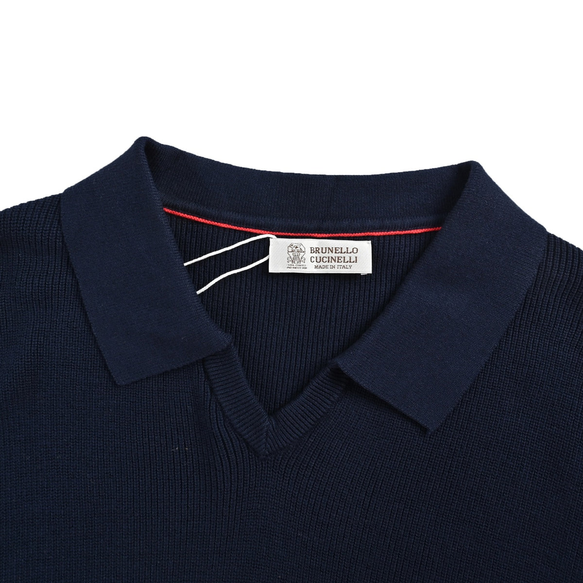 Brunello Cucinelli/BC seagull collar knitted Polo short sleeves