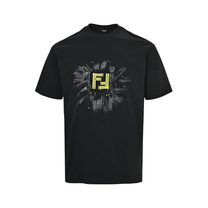 FENDI FF brushstroke graffiti printed short sleeves
