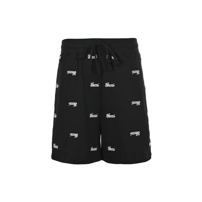 Gucci 24ss all-over embroidered logo shorts