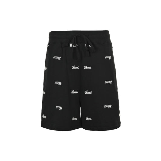 Gucci 24ss all-over embroidered logo shorts