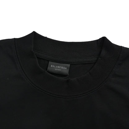 Balenciaga/Balanciaga 26ss fuzzy cola hot diamond washed short sleeves