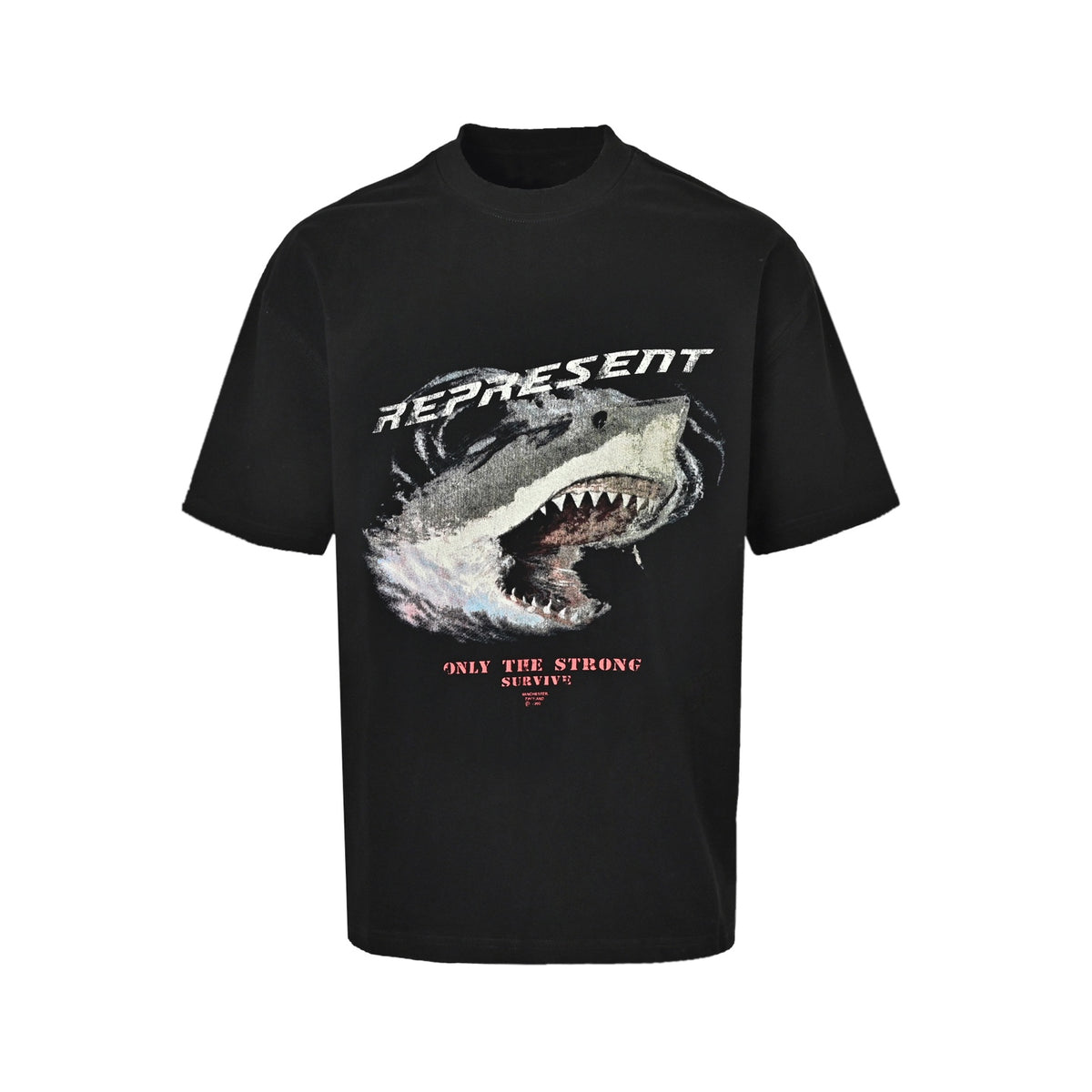 Represent shark print washed short sleeves