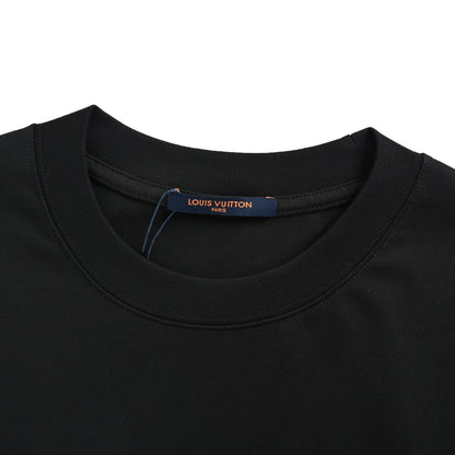 Louis Vuitton 26ss signature letter embroidered short sleeves