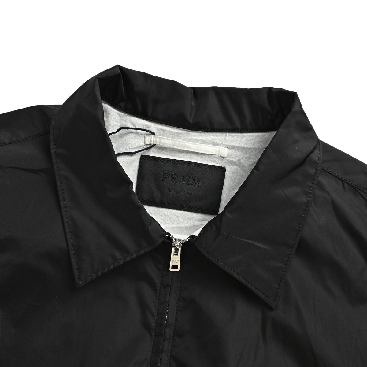 Prada triangle zipper short-sleeved shirt