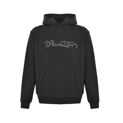 Louis Vuitton beaded embroidered hooded sweatshirt