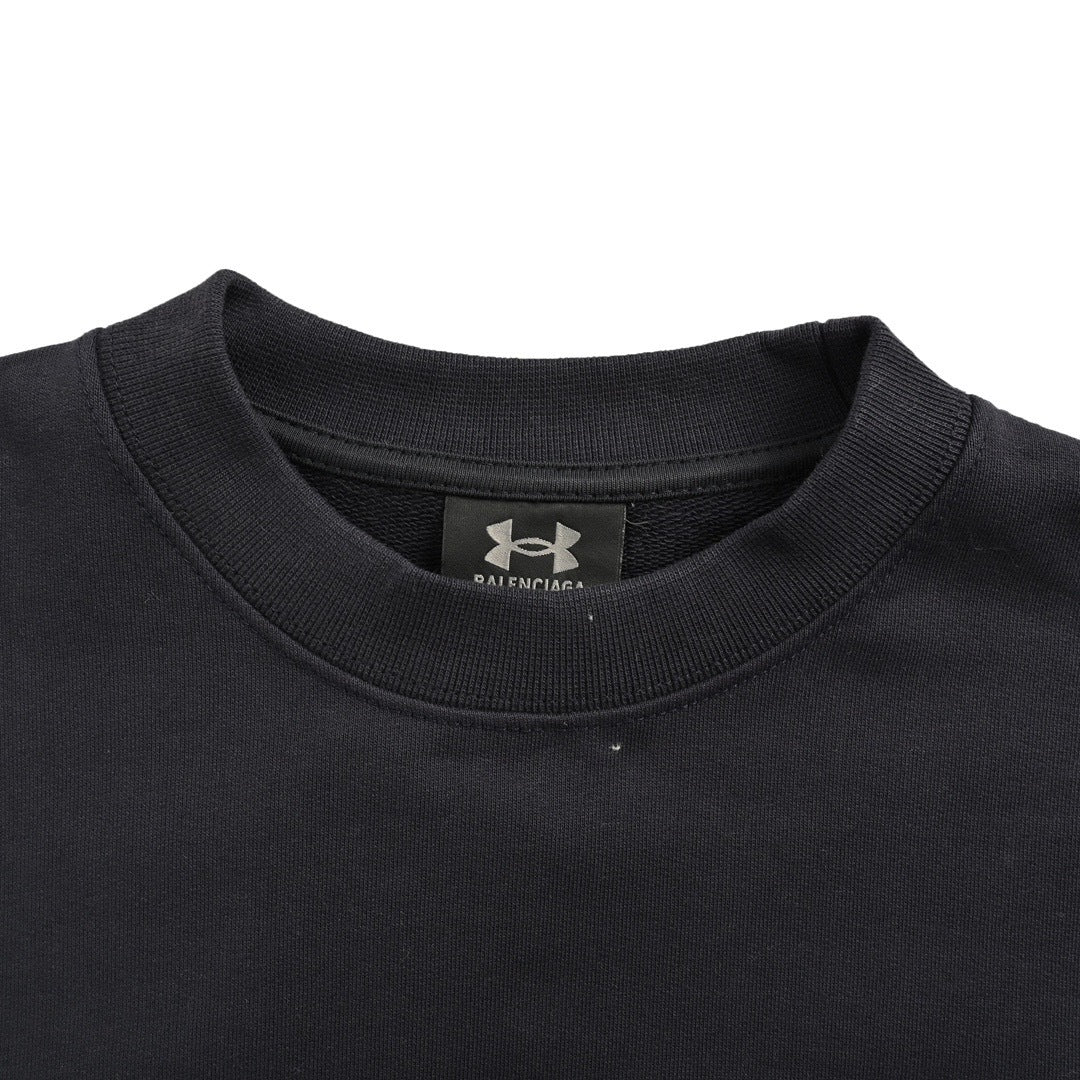 Balenciaga/Balanciaga 24Fw Under Armor joint embroidered logo round neck sweatshirt