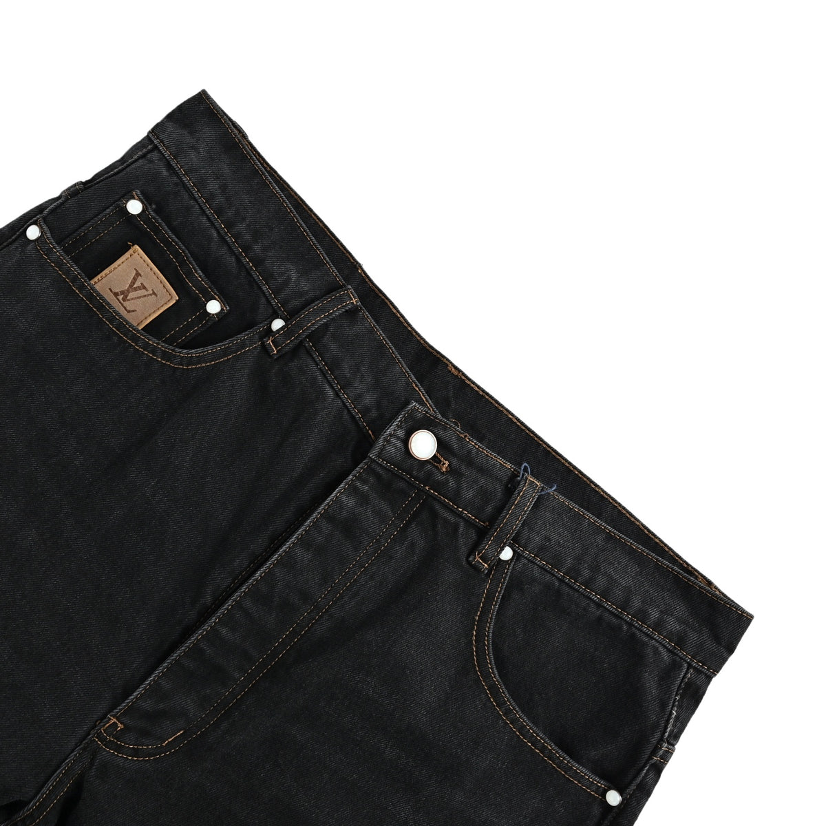 Louis Vuitton back pocket embroidered skateboard jeans