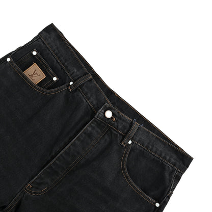 Louis Vuitton back pocket embroidered skateboard jeans