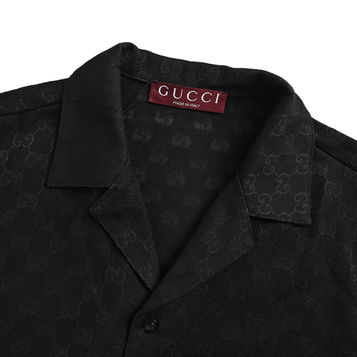 Gucci old flower jacquard all-over print suit short-sleeved shirt