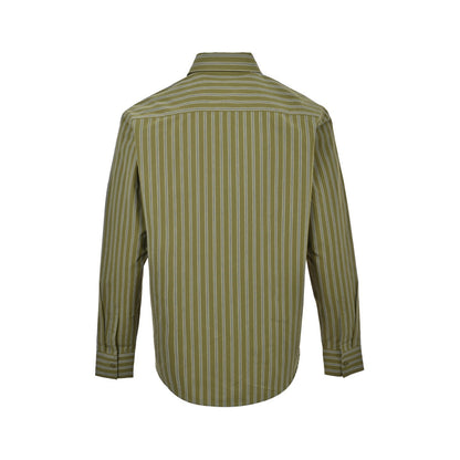Burberry 25Fw pocket war horse embroidered vertical striped shirt