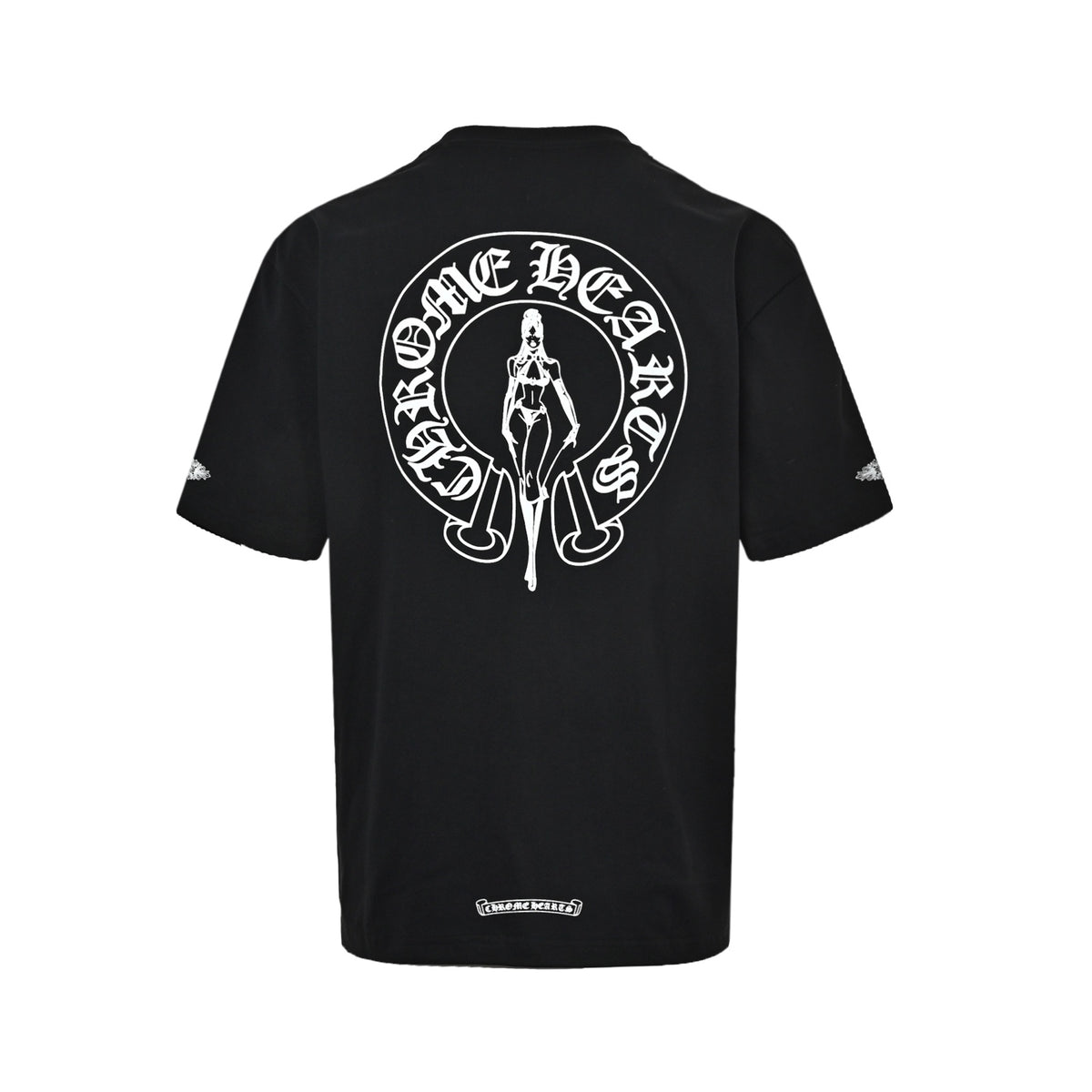 Chrome Hearts/Chrome Heart Beauty Horseshoe Print Short Sleeve