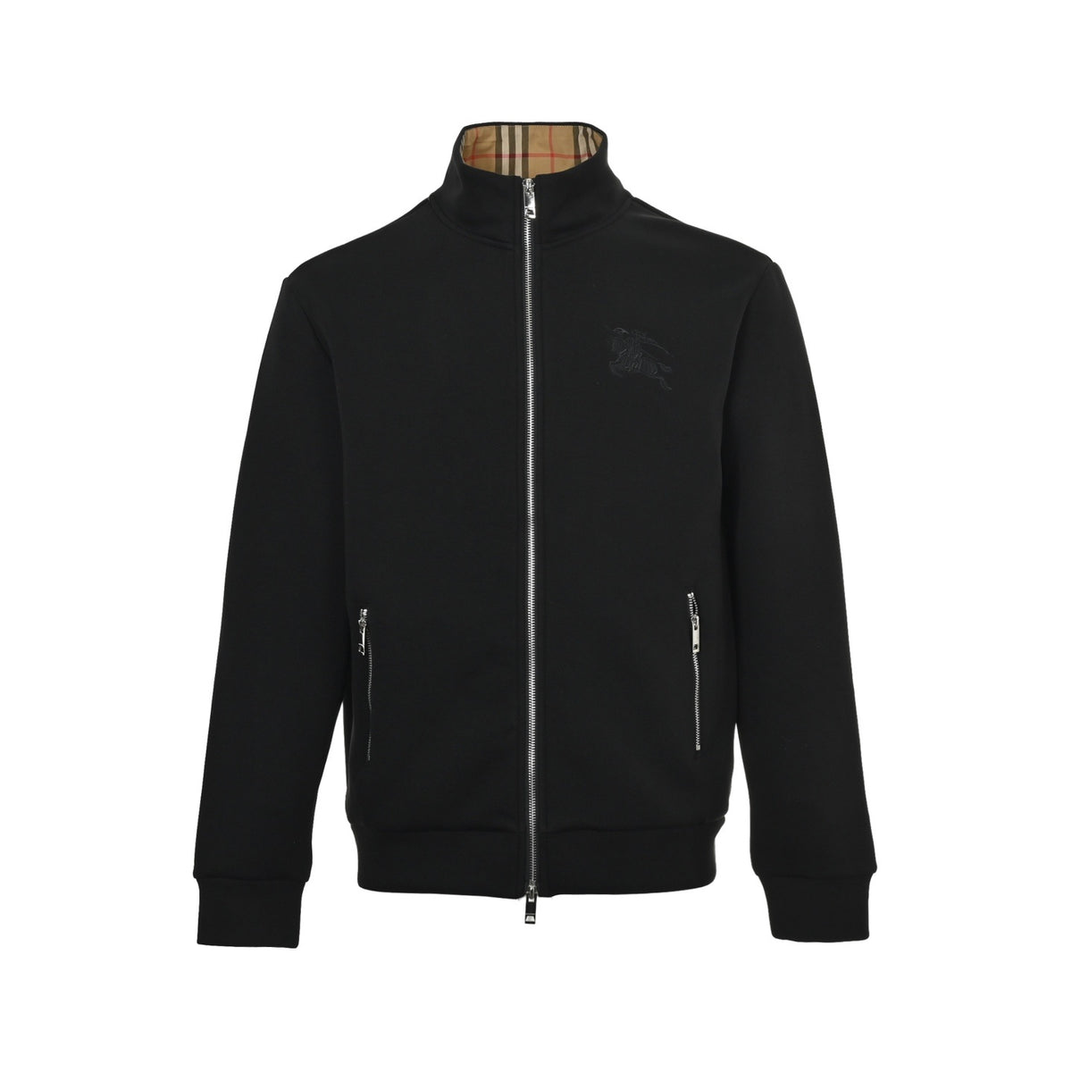 Burberry 25Fw war horse embroidered air layer zipper jacket