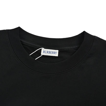 Burberry plaid knight war horse embroidered short sleeves