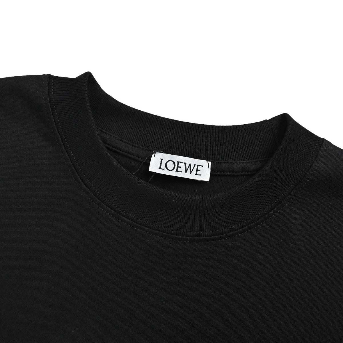 Loewe/Luo Yiwei graffiti cursive dotted signature letter printed short sleeves