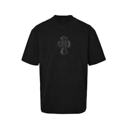 Chrome Hearts/Chrome Heart Hot Diamond Cross Short Sleeve