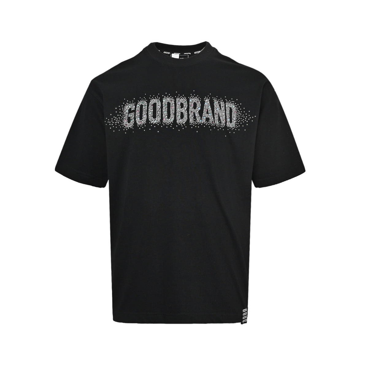 GOODBRAND full diamond crescent hot diamond letter short sleeves
