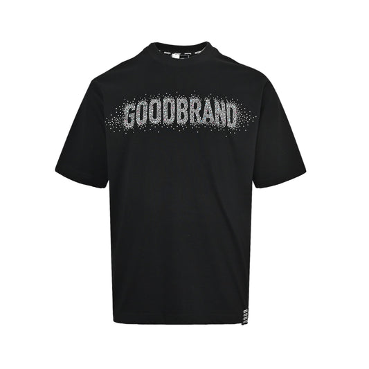 GOODBRAND full diamond crescent hot diamond letter short sleeves