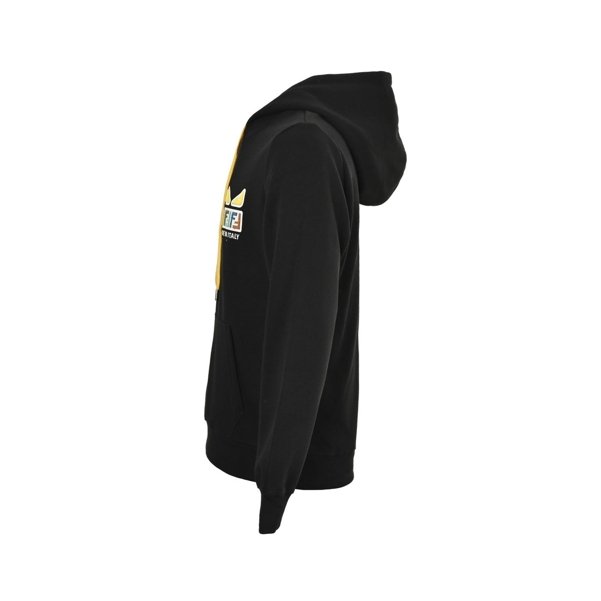 Fendi 25Fw FF letter printed towel eye patch hooded sweatshirt