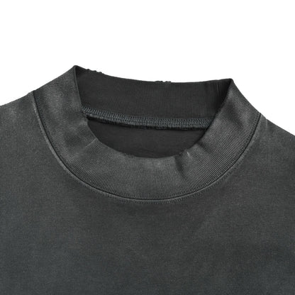 MAISON MARGIELA/Maggiela pocket graffiti distressed half turtleneck short sleeves