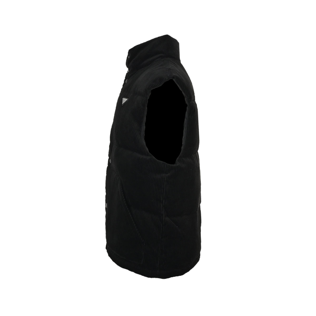 Prada triangle corduroy down vest (navy blue)