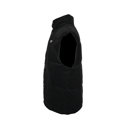 Prada triangle corduroy down vest (navy blue)