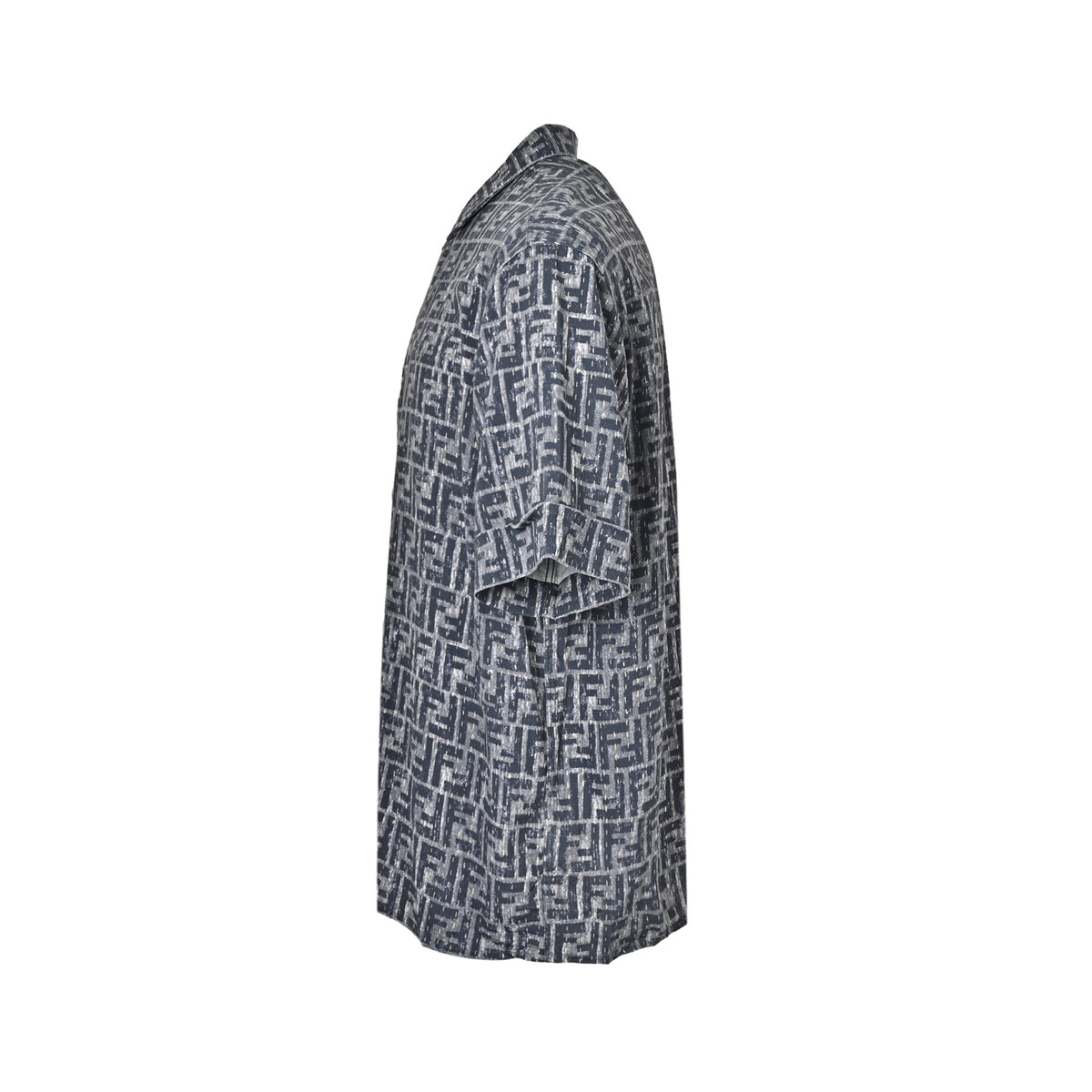 Fendi topstitched FF jacquard short-sleeved shirt