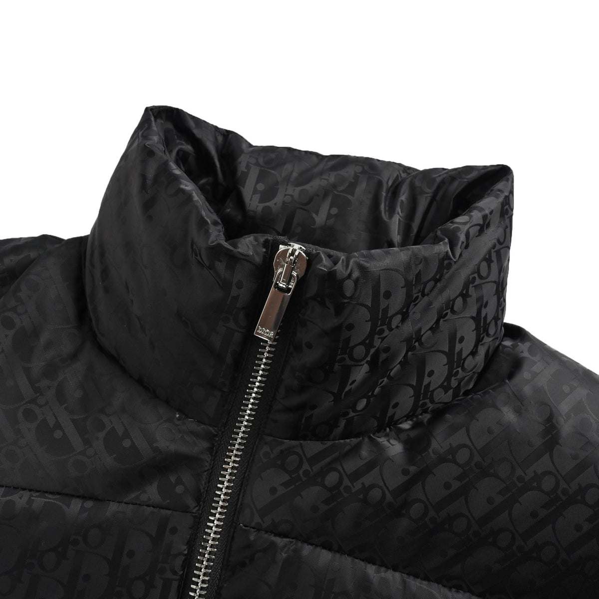 Dior classic dark pattern old flower stand collar down jacket