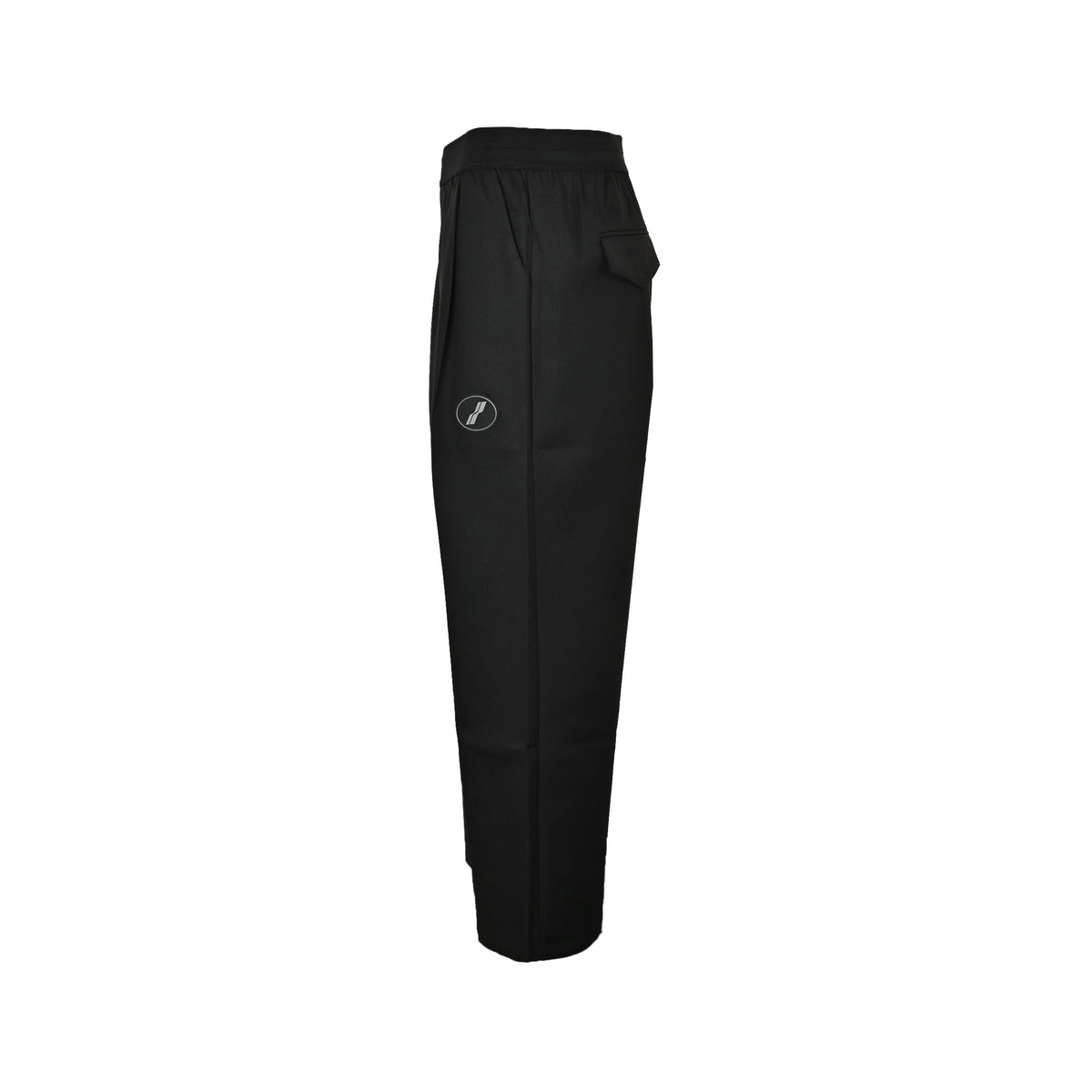 We11 Done badge logo trousers wide leg trousers