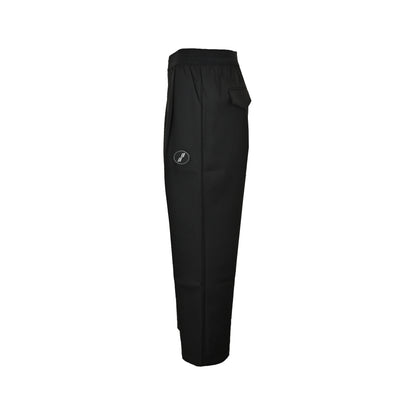 We11 Done badge logo trousers wide leg trousers