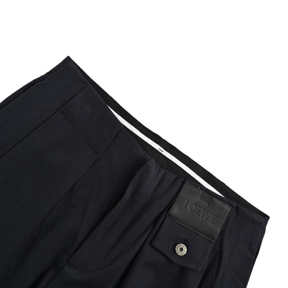 Loewe/Luo Yiwei 26ss leather brand pocket casual trousers