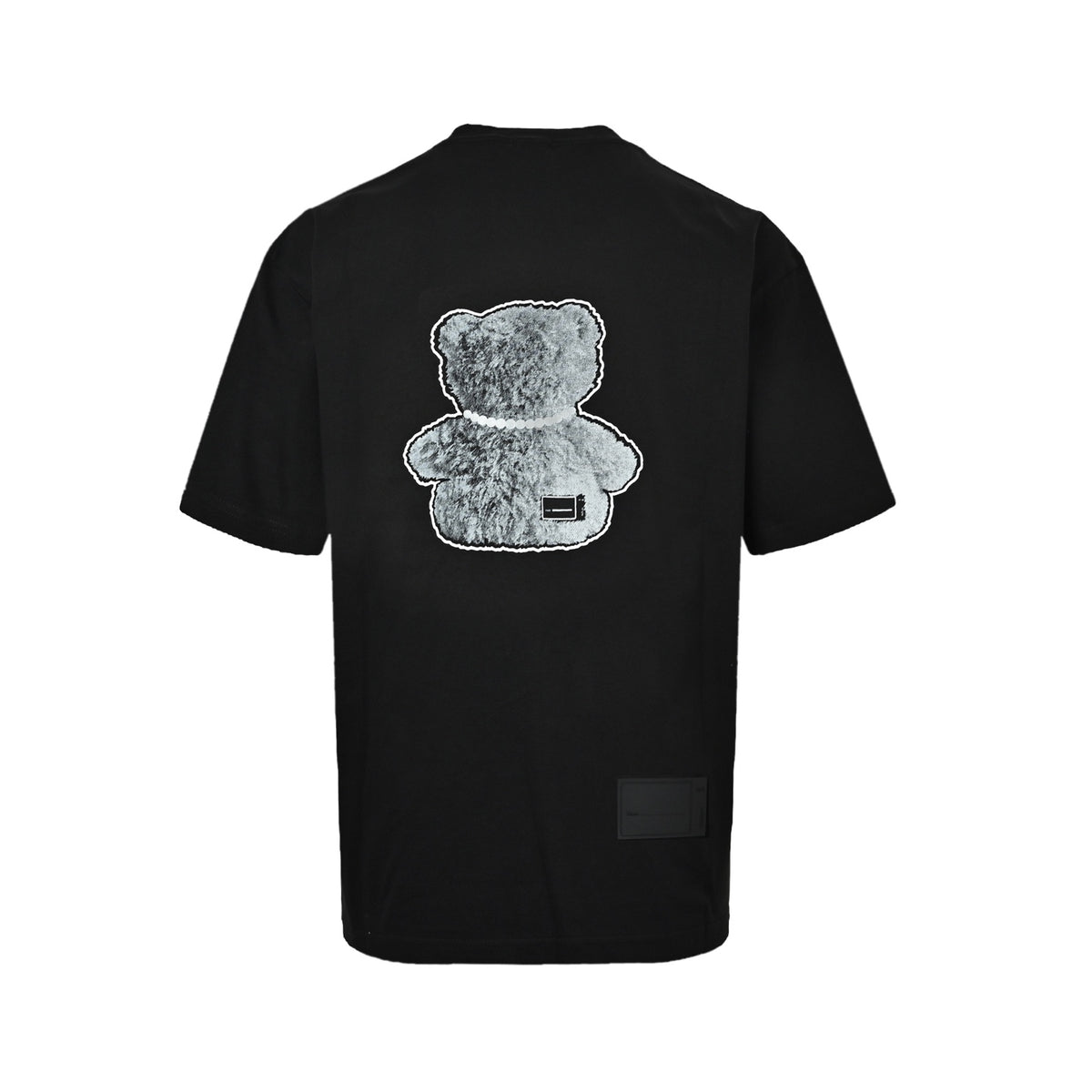 We11 Done pearl reflective front and back bear print short sleeves