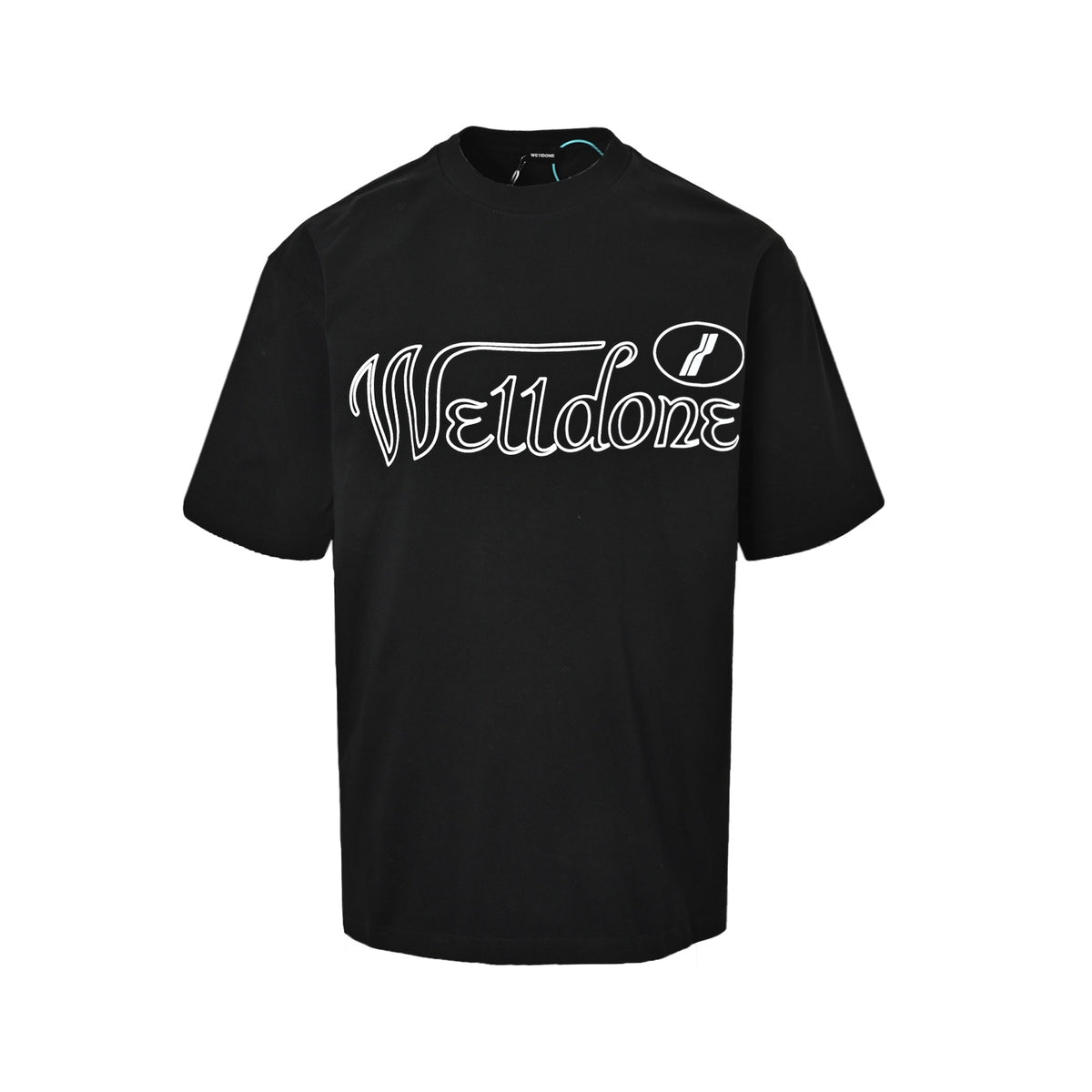 We11 Done hollow LOGO letter printed short sleeves