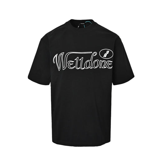We11 Done hollow LOGO letter printed short sleeves