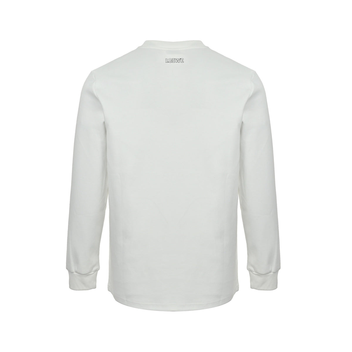 Loewe/Loewei 25Fw long-sleeved T-shirt with contrasting embroidery of chest logo letters