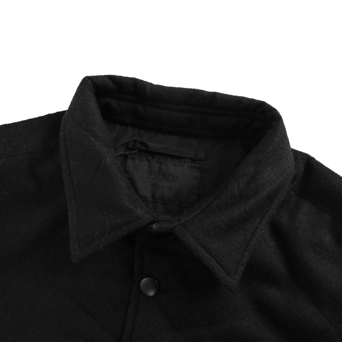 Prada triangle pocket snap button cotton jacket