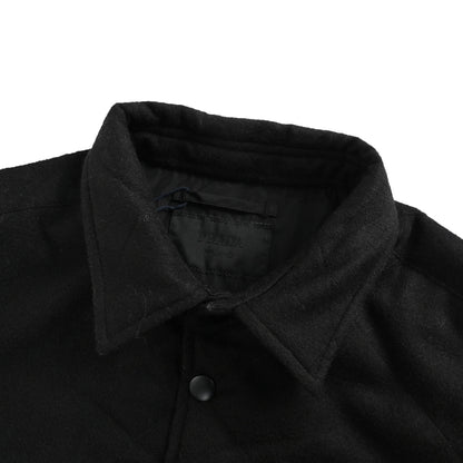 Prada triangle pocket snap button cotton jacket