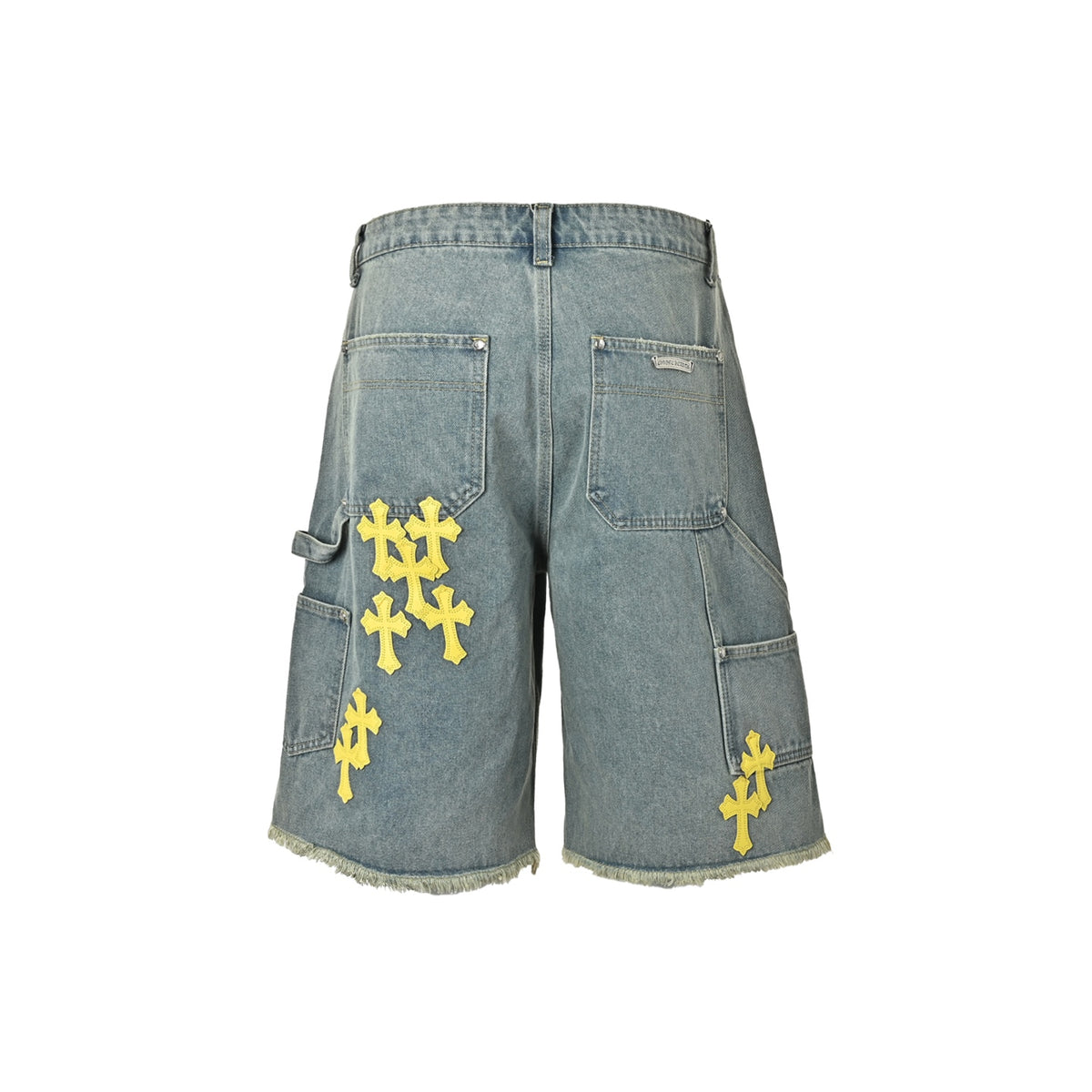 Chrome Hearts/Chrome Heart leather label cross denim shorts