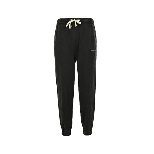 Dior washed letter print web trousers