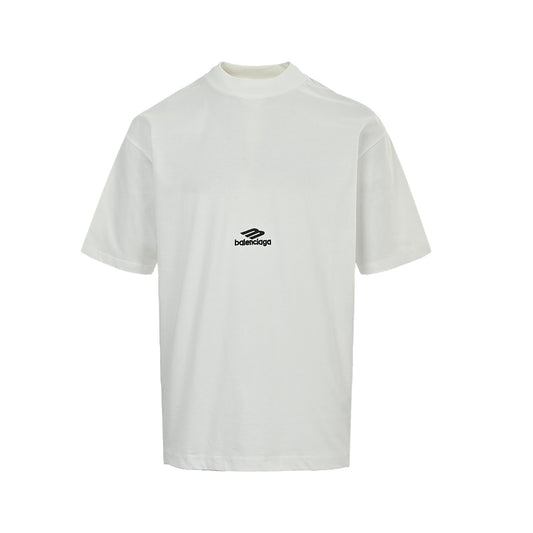 Balenciaga/Balanciaga 26ss 3M ski letter logo embroidered short sleeves