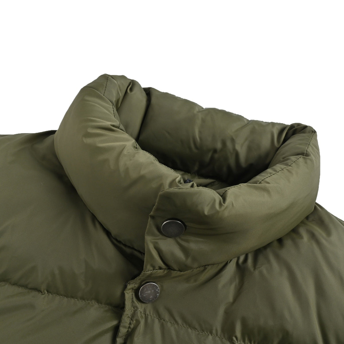 Prada China limited green cloth label stand collar down vest