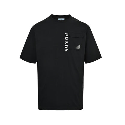 Prada letter print pocket triangle short sleeves