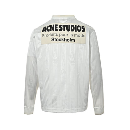 Acne Studios signature technical jacquard football jersey long sleeve T-shirt