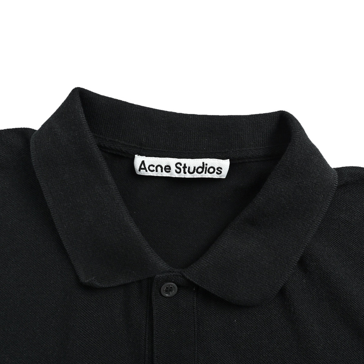 Acne Studios Letter Embroidered Washed Polo Short Sleeve