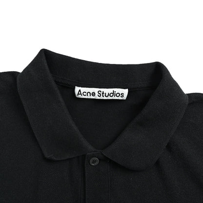 Acne Studios Letter Embroidered Washed Polo Short Sleeve