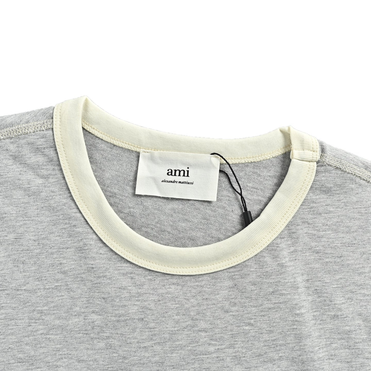 Ami Paris contrasting thread embroidered letter short sleeves