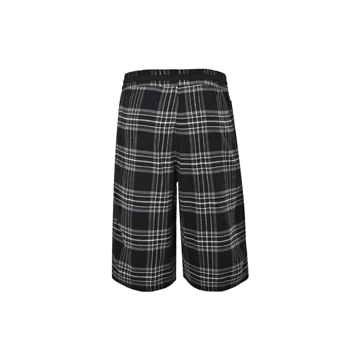 Chrome Hearts plaid cross leather label three-quarter shorts