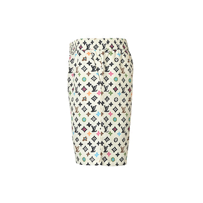 LouisVuitton/Louis Vuitton collaboration printed mulberry silk shorts