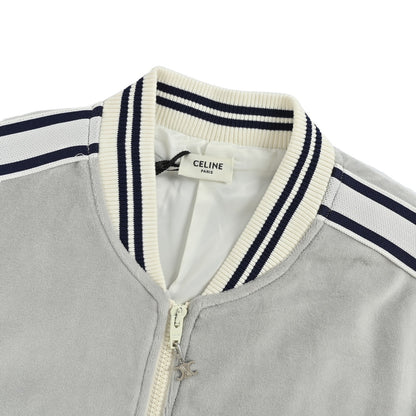 Celine Arc de Triomphe embroidered striped suit jacket