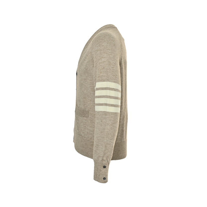Thom Browne/Thom Brown four-bar wool cardigan sweater