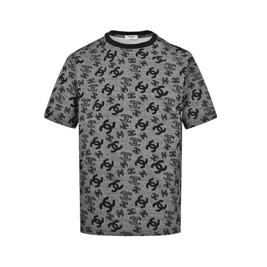 Chanel 26ss all-over presbyopia jacquard short sleeves